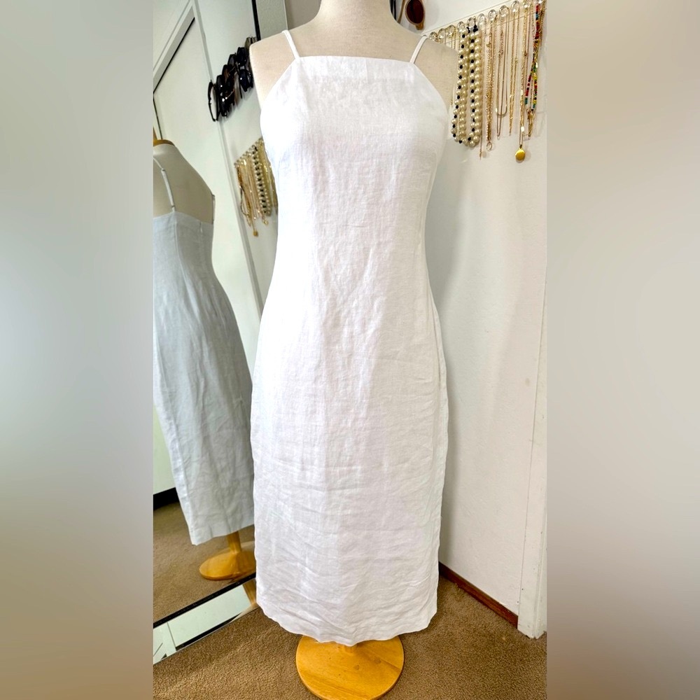 MADEWELL••Goldie White Linen Dress••Size 2 - Picture 4 of 10